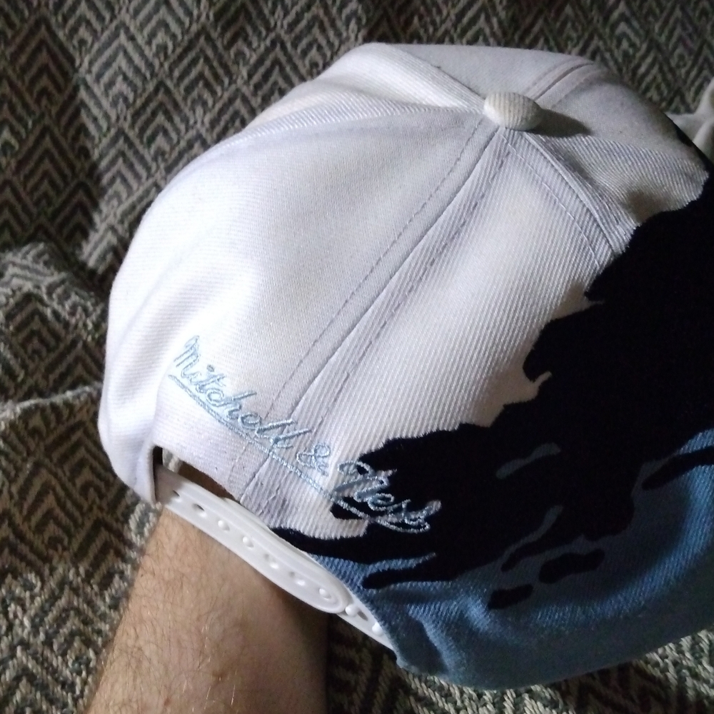 Mitchell & Ness UNC Tar Heels White and Blue Snapback Hat READ* - Picture 9 of 11